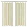 Aasadega mikrosatiinist kardinad 2 tk 140 x 245 cm kreemjasvalge