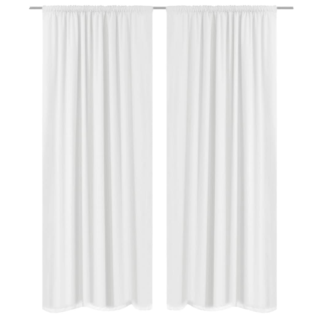vidaXL Biele dvojvrstvové závesy 2 ks 140 x 245 cm