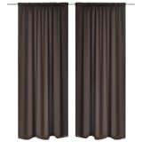 2 pcs Brown Slot-Headed Blackout Curtains 53" x 96"