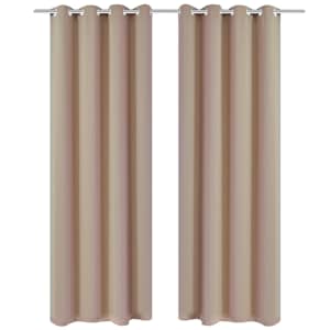 2 kosa krem zaves z obročki 135 x 245 cm