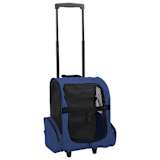Sac de transport à roulettes pliable multifonction pour animaux bleu