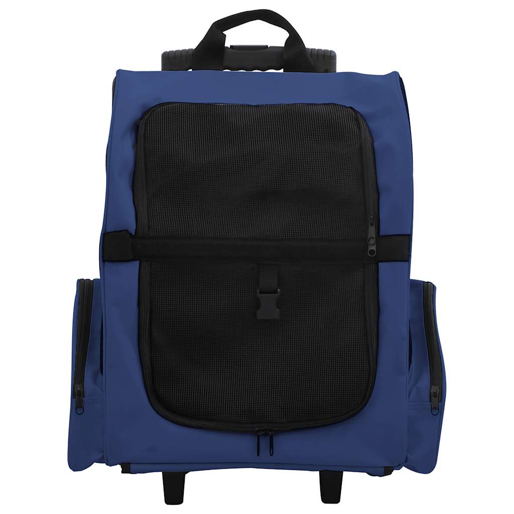vidaXL Huisdierentrolley inklapbaar blauw afbeelding