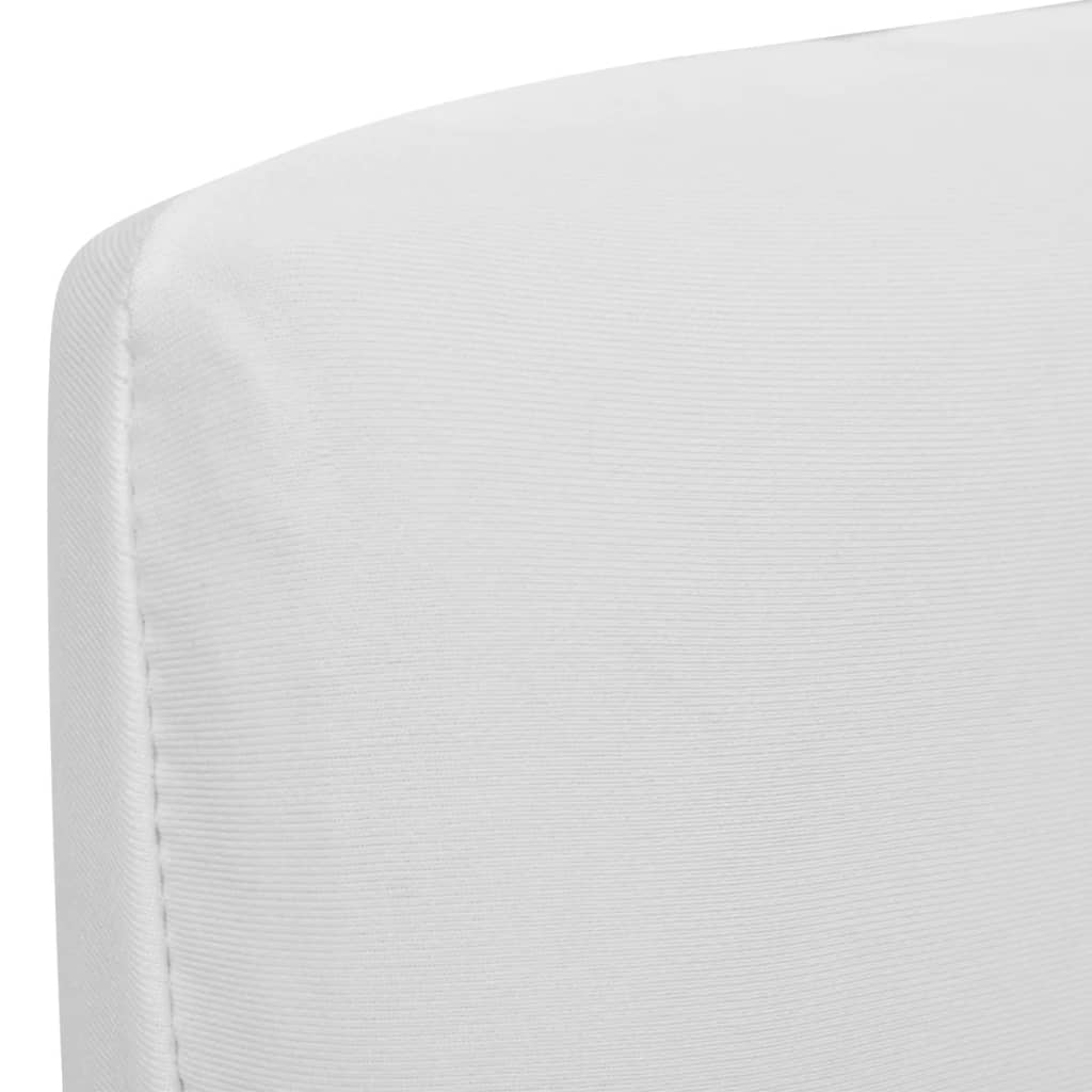 50 housses de chaise dos droit extensibles blanches