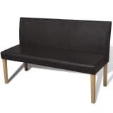 Sofa naslonjač s umjetnom kožom, tamno smeđi