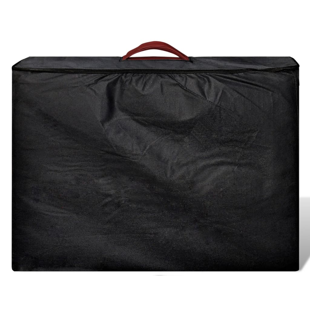 vidaXL Inklapbare massagetafel 3 zones met houten frame (Rood)