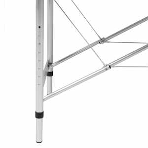 Krémově bílý skládací masážní stůl 2 zóny s hliníkovým rámem - obrázek 5