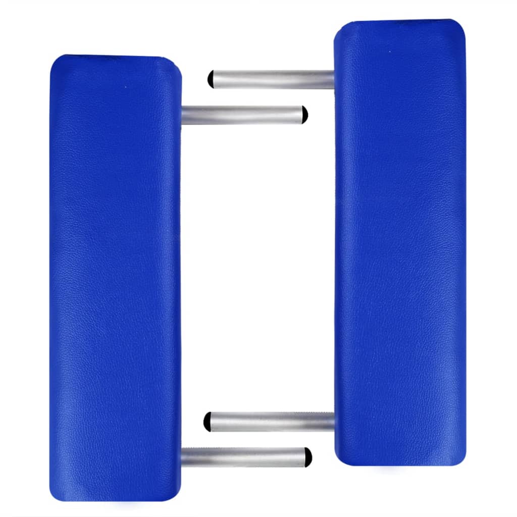 Sulankstomas masažinis stalas, mėlynas, aliuminis, 2 zonų | Stepinfit