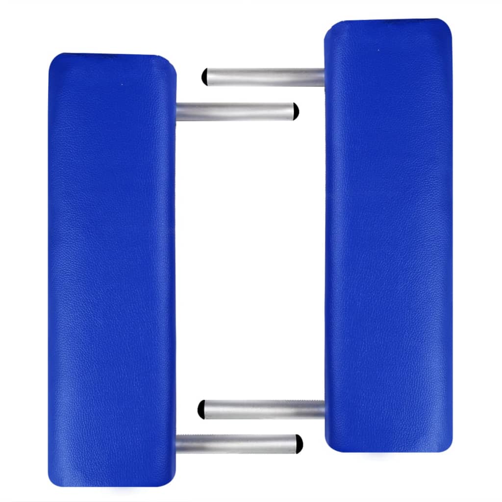 

vidaXL Massagetafel met 2 zones inklapbaar aluminum frame blauw