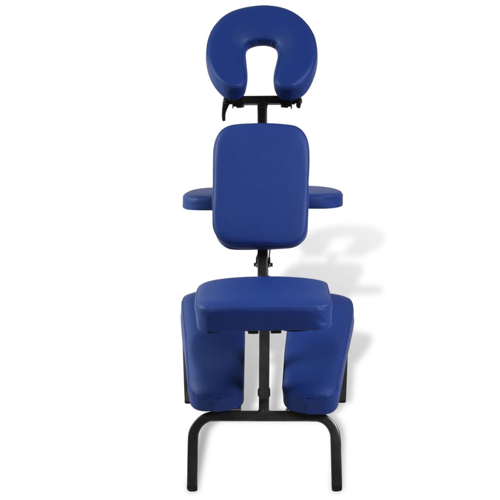 vidaXL Sillón de masaje plegable y portátil azul