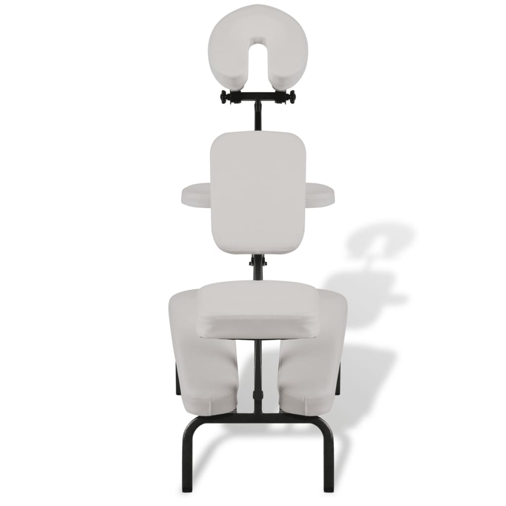 vidaXL Chaise de massage pliable et portable Blanc