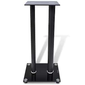 2 kom Postolje za Zvučnike (svaki s 2 Crna Stupa)