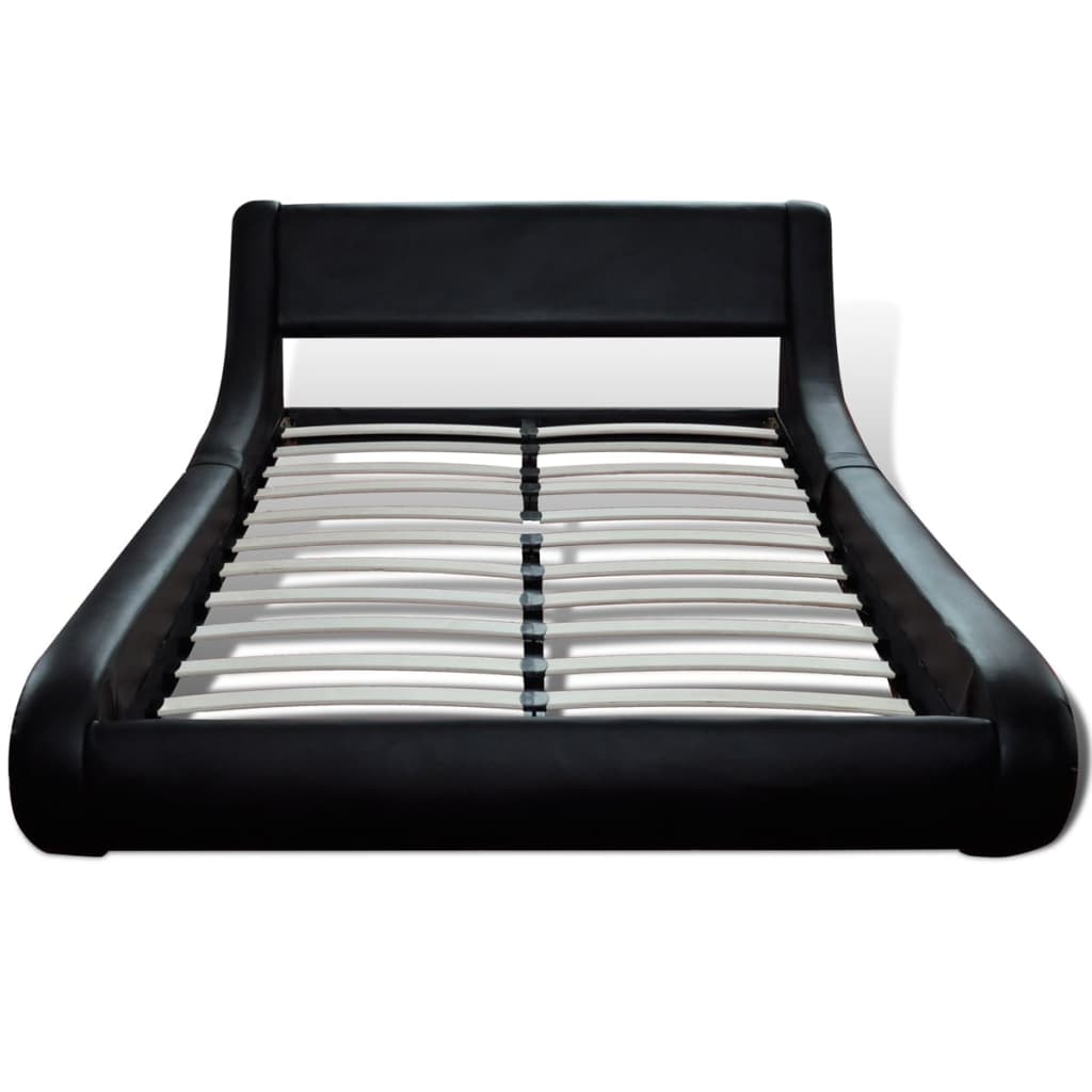 

vidaXL Bed met matras kunstleer zwart 180x200 cm