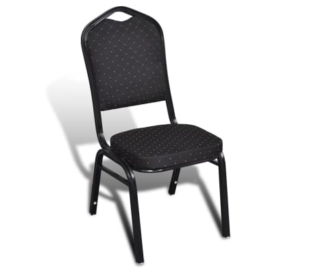vidaXL Jídelní židle 20 ks černé textil