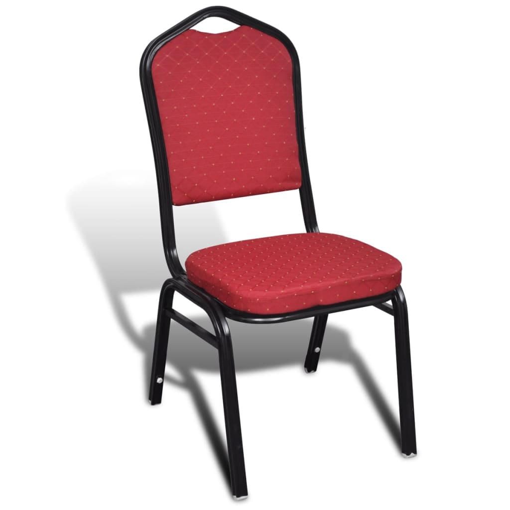 vidaXL Krzesła stołowe, 20 szt., czerwone, tkanina