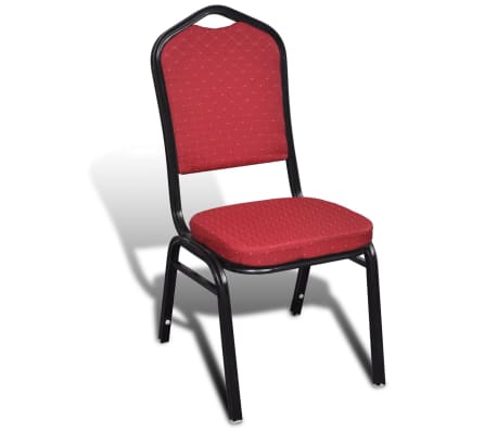 vidaXL Jídelní židle 20 ks červené textil