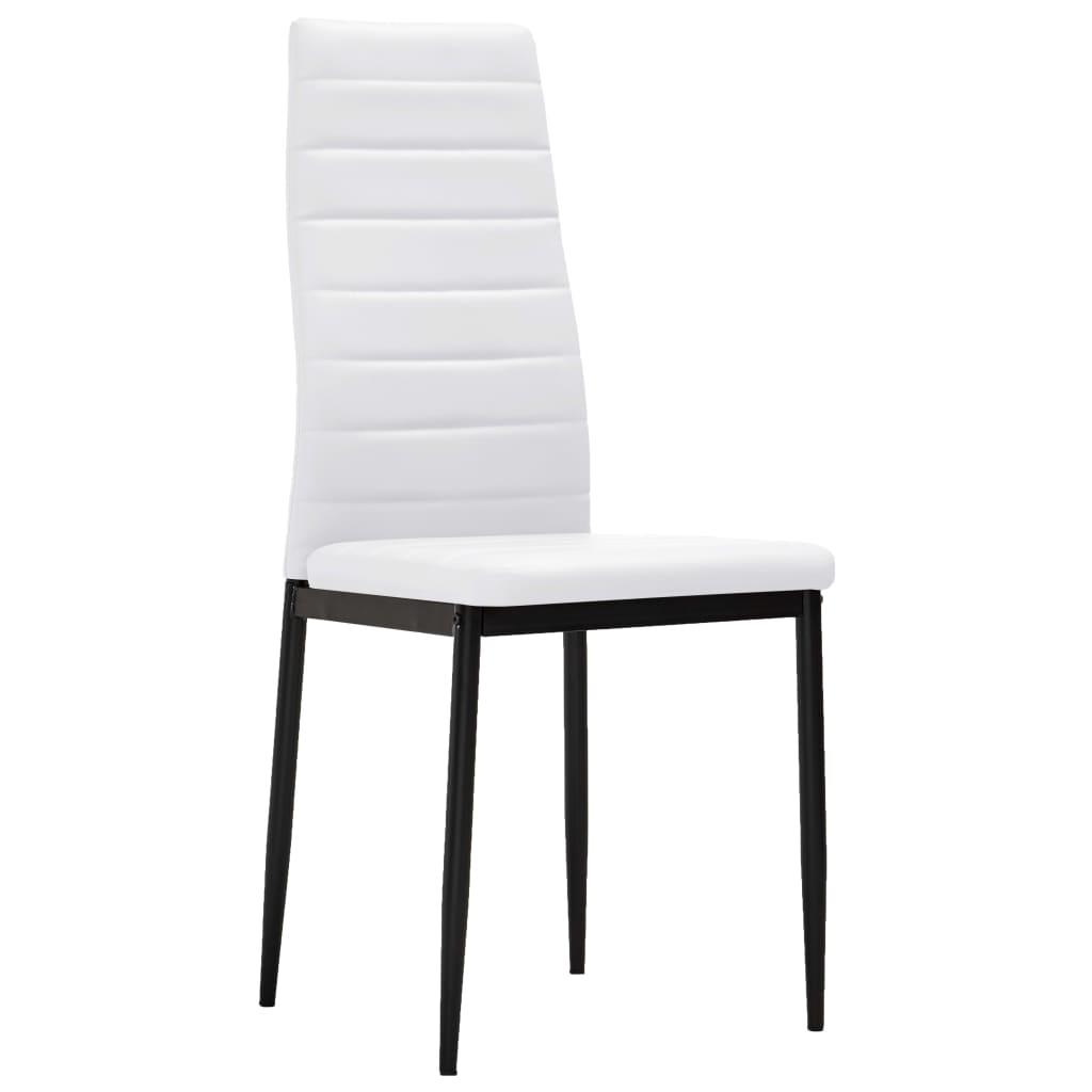 

vidaXL Eetkamerstoelen 2 st kunstleer wit