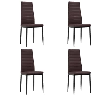 Salle Marronvidaxl Pcs Manger De Design Vidaxl 4 Chaise À Uqmpszv Fin Be sxrdothCQB
