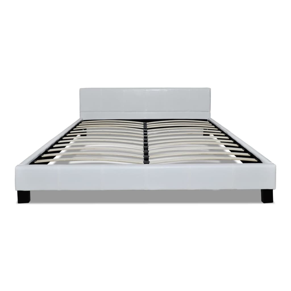 

vidaXL Bed met matras kunstleer wit 180x200 cm