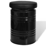 Black Storage Stool Ottoman