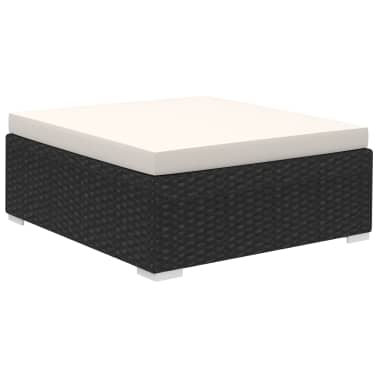 vidaXL 6 pcs conjunto lounge de jardim c/ almofadões vime PE preto[5/7]