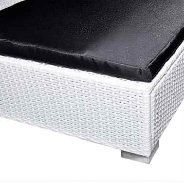 vidaXL 8 pcs conjunto lounge de jardim c/ almofadões vime PE branco[4/7]