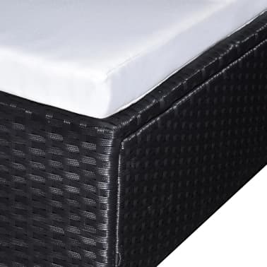 vidaXL 6 pcs conjunto lounge de jardim c/ almofadões vime PE preto[3/4]