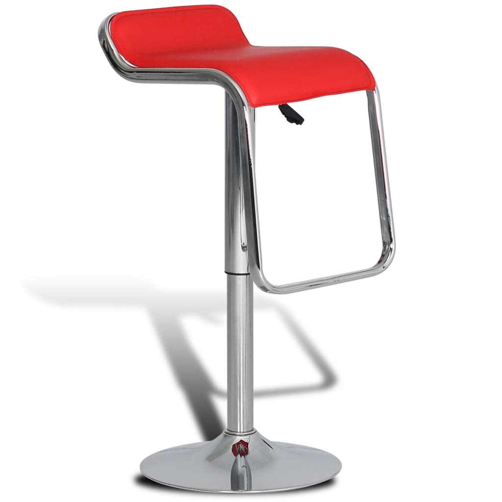 vidaXL Tabourets de bar 2 pcs Rouge Similicuir