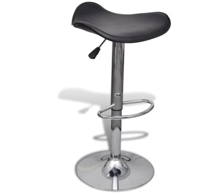 vidaXL Tabourets de bar 2 pcs Noir Similicuir