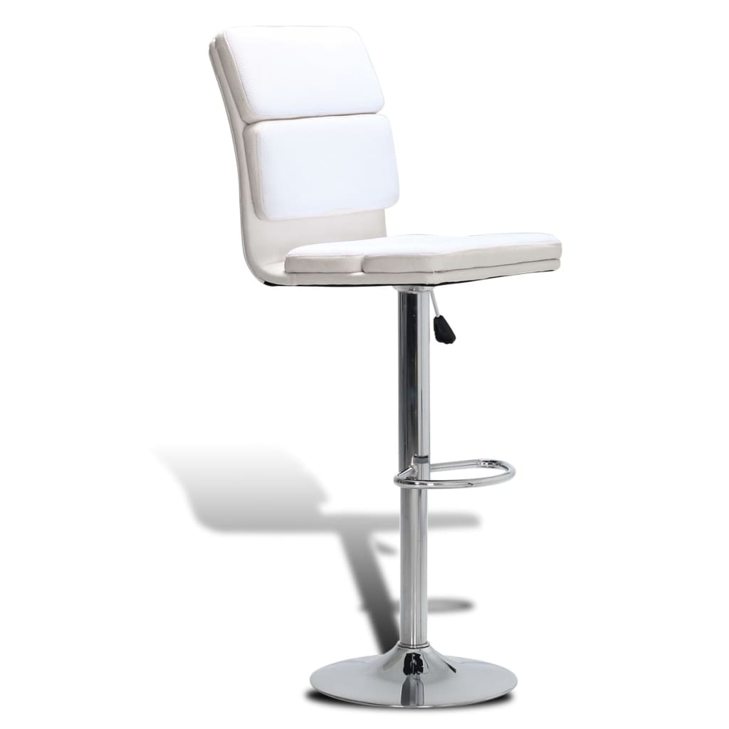 vidaXL Barske stolice od umjetne kože 2 kom bijele