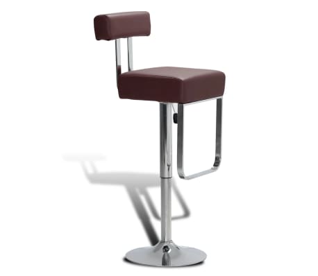 vidaXL Tabourets de bar 2 pcs Marron Similicuir