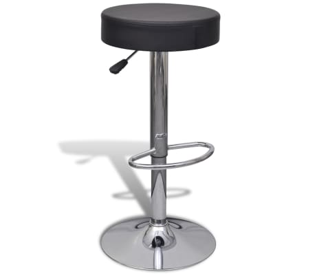 vidaXL Tabourets de bar 2 pcs Noir Similicuir