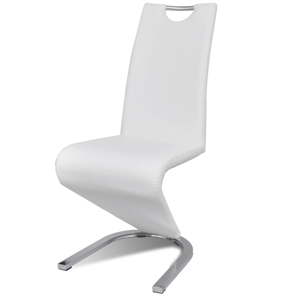 

vidaXL Eetkamerstoelen 4 st kunstleer wit