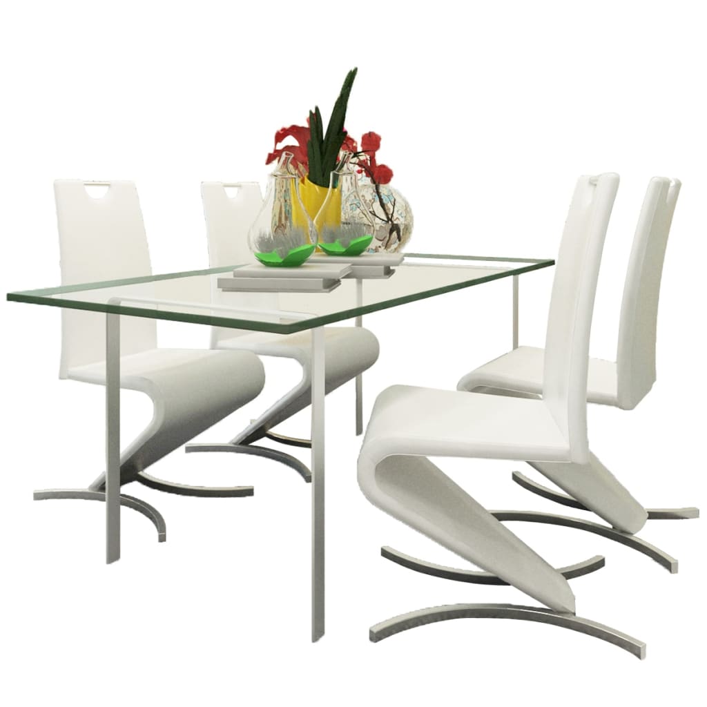 

vidaXL Eetkamerstoelen 4 st kunstleer wit