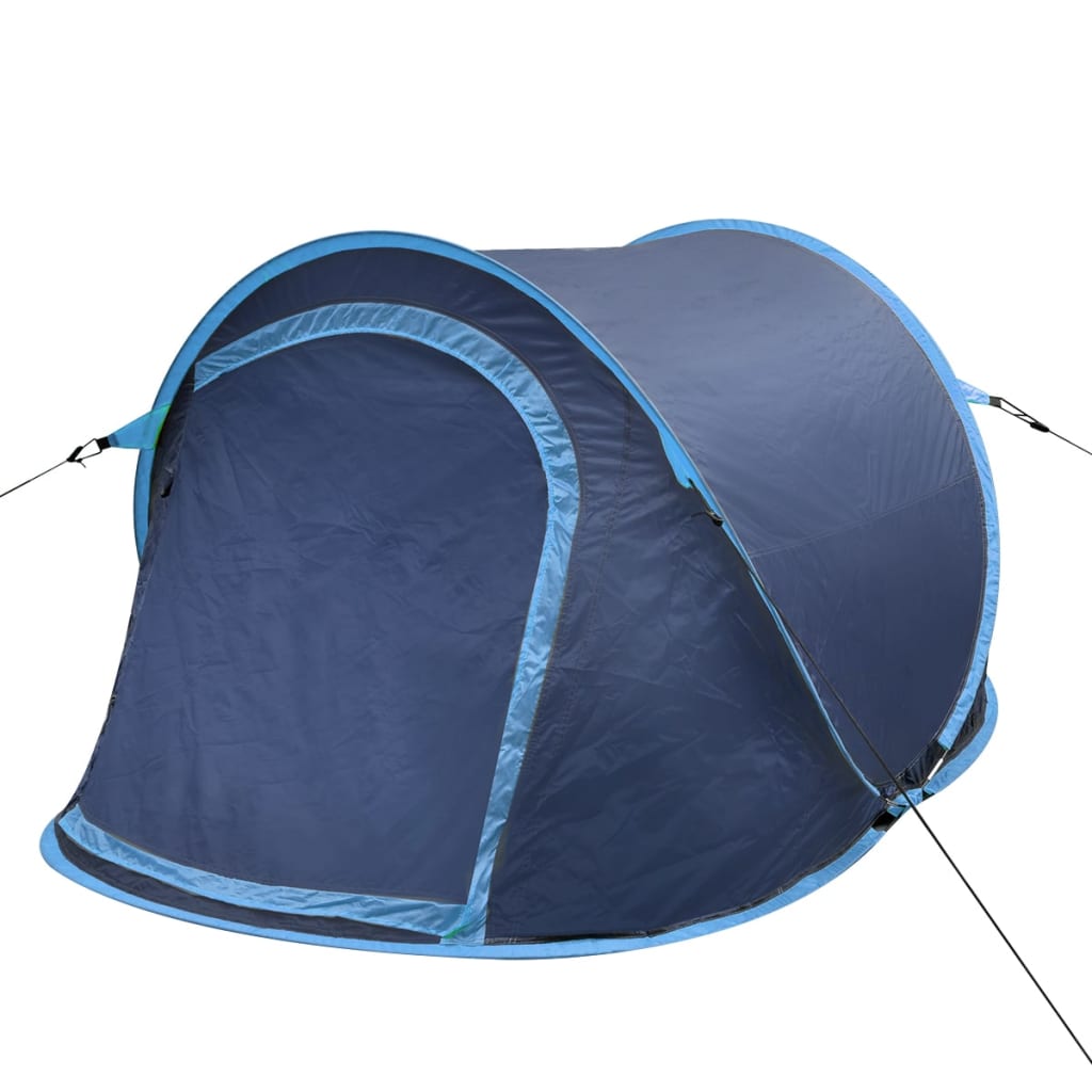 Prigodni šator za kampiranje za 2 osobe mornarsko plavi / svjetloplavi