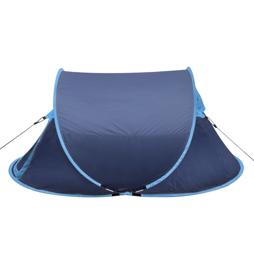

vidaXL Tent pop-up 2-persoons marineblauw/lichtblauw