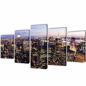 vidaXL Seinamaalikomplekt l&otilde;uendil New York, 200 x 100 cm