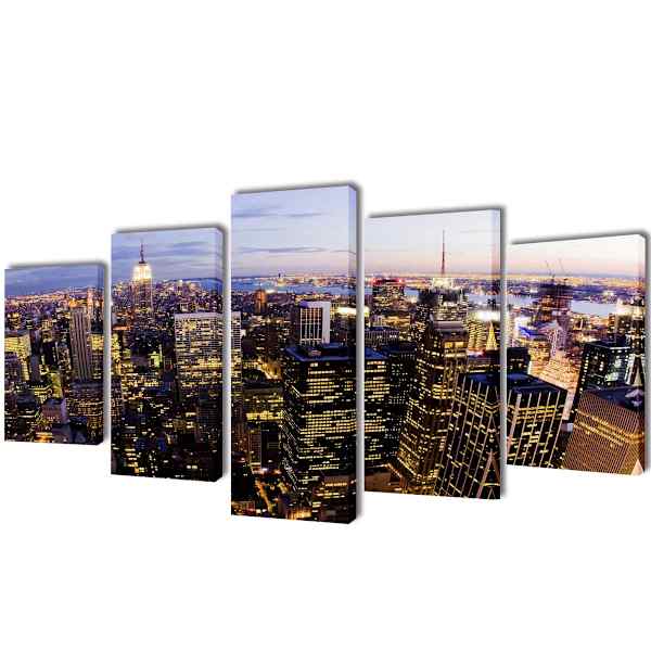 vidaXL Seinamaalikomplekt l&otilde;uendil New York, 200 x 100 cm