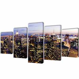 Set platen s printom New York iz zraka 200 x 100 cm