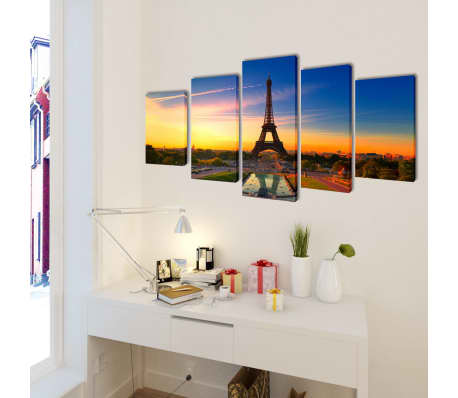 Kanvasbilledsæt Eiffeltårnet 100 x 50 cm