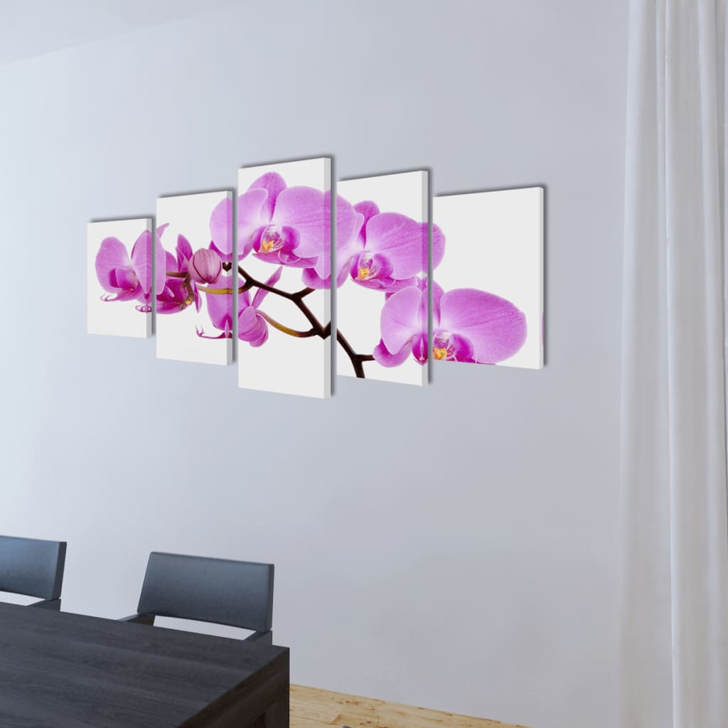 vidaXL Canvasdoeken Orchidee 100 x 50 cm