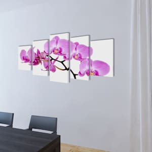 V&aacute;szon falik&eacute;p szett orchidea 100 x 50 cm
