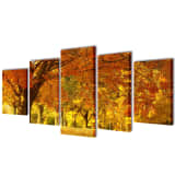 Canvas Wall Print Set Maple 79" x 39"