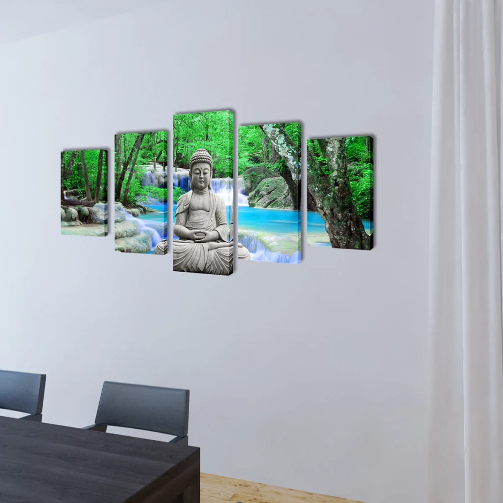 Set De Tablouri, Imprimeu Buddha, 200 X 100 Cm