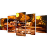 Set de toiles murales imprimées "Whisky et cigare" 200 x 100 cm