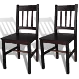 vidaXL Dining Chairs 2 pcs Wood Brown