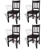 vidaXL Dining Chairs 4 pcs Wood Brown