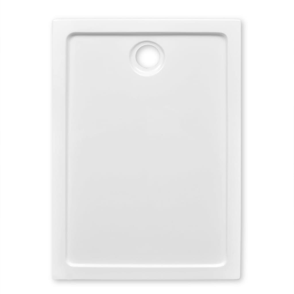 vidaXL Plato de ducha rectangular de ABS blanco 70x100 cm
