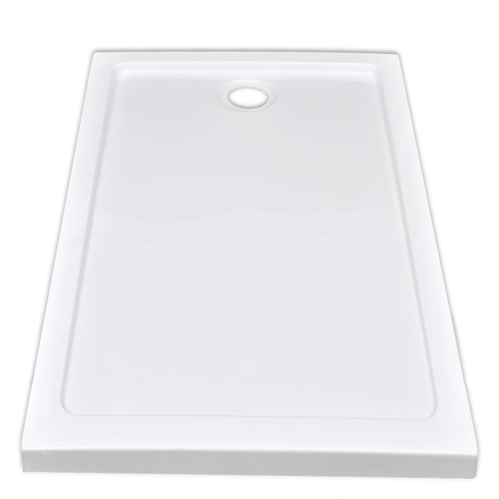 Rectangular ABS Shower Base Tray White 70 x 120 cm