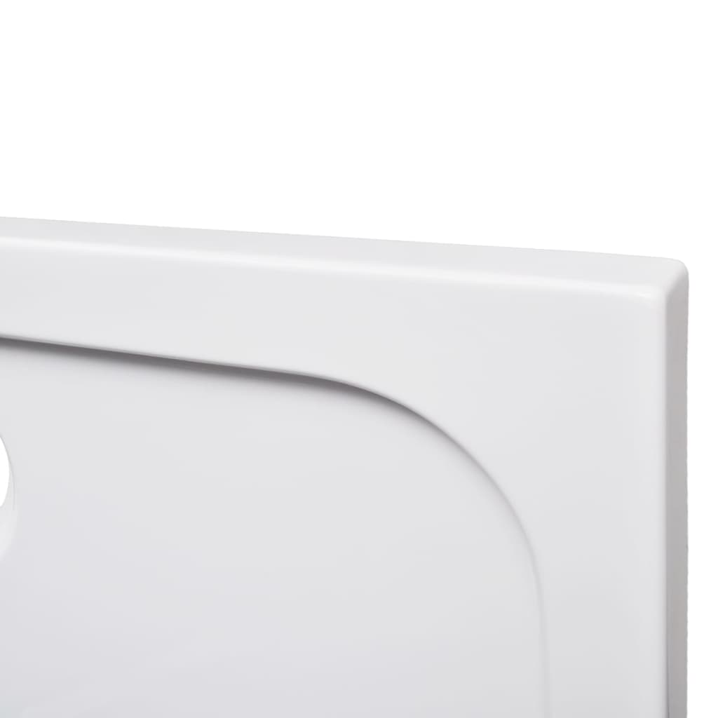 Fehér téglalap alakú ABS zuhanytálca 70 x 120 cm 