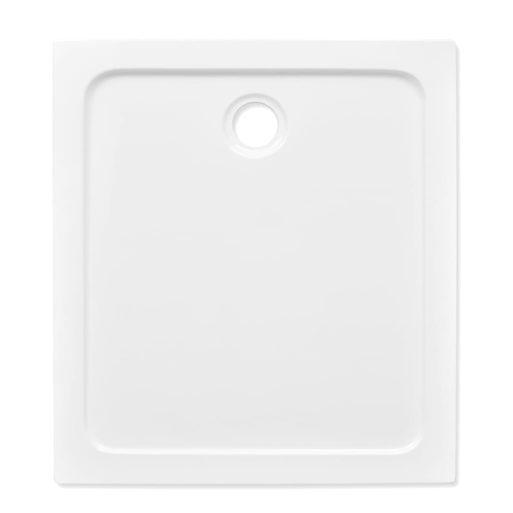 vidaXL Plato de ducha rectangular de ABS blanco 80x90 cm